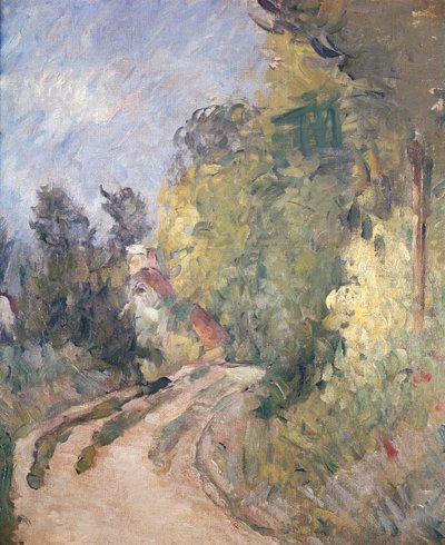 Road Turning under Trees by Paul Cézanne